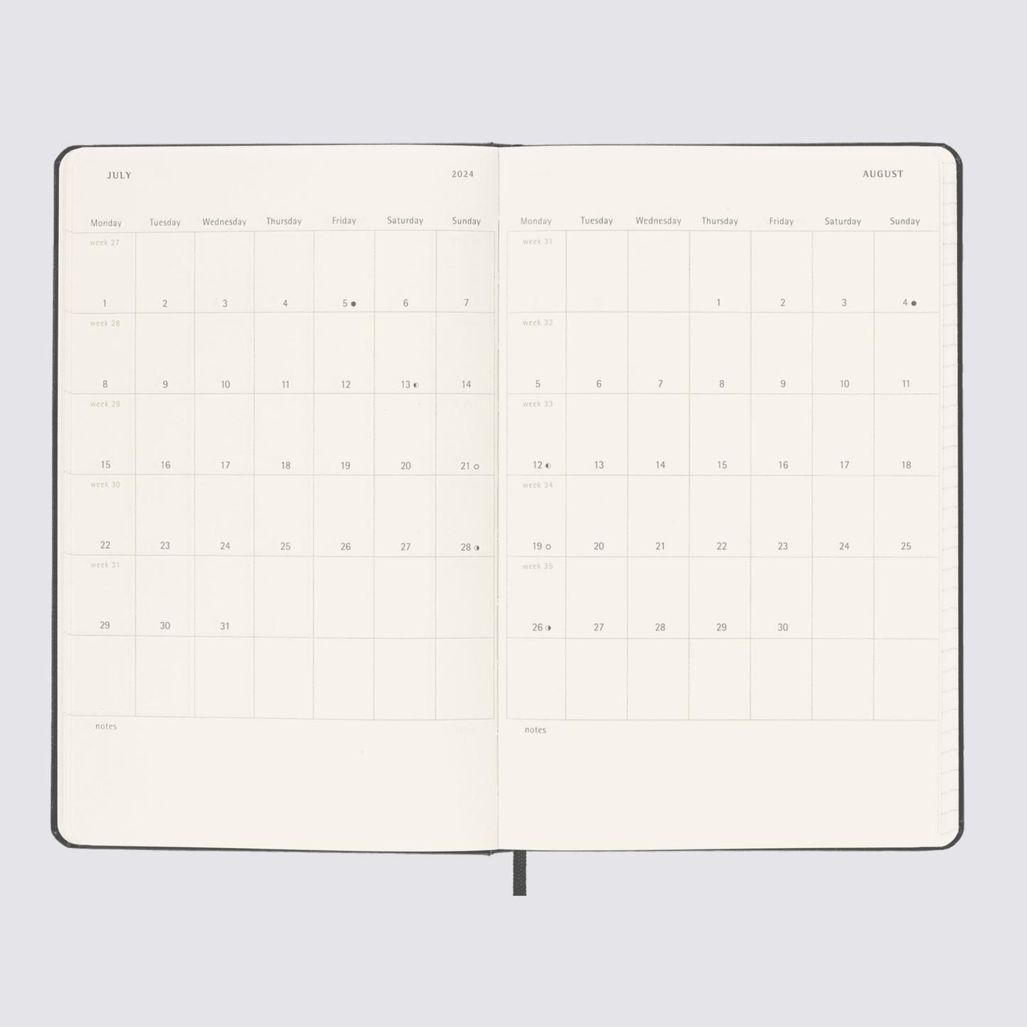 2023-2024 Weekly Hard Cover Diary - Large