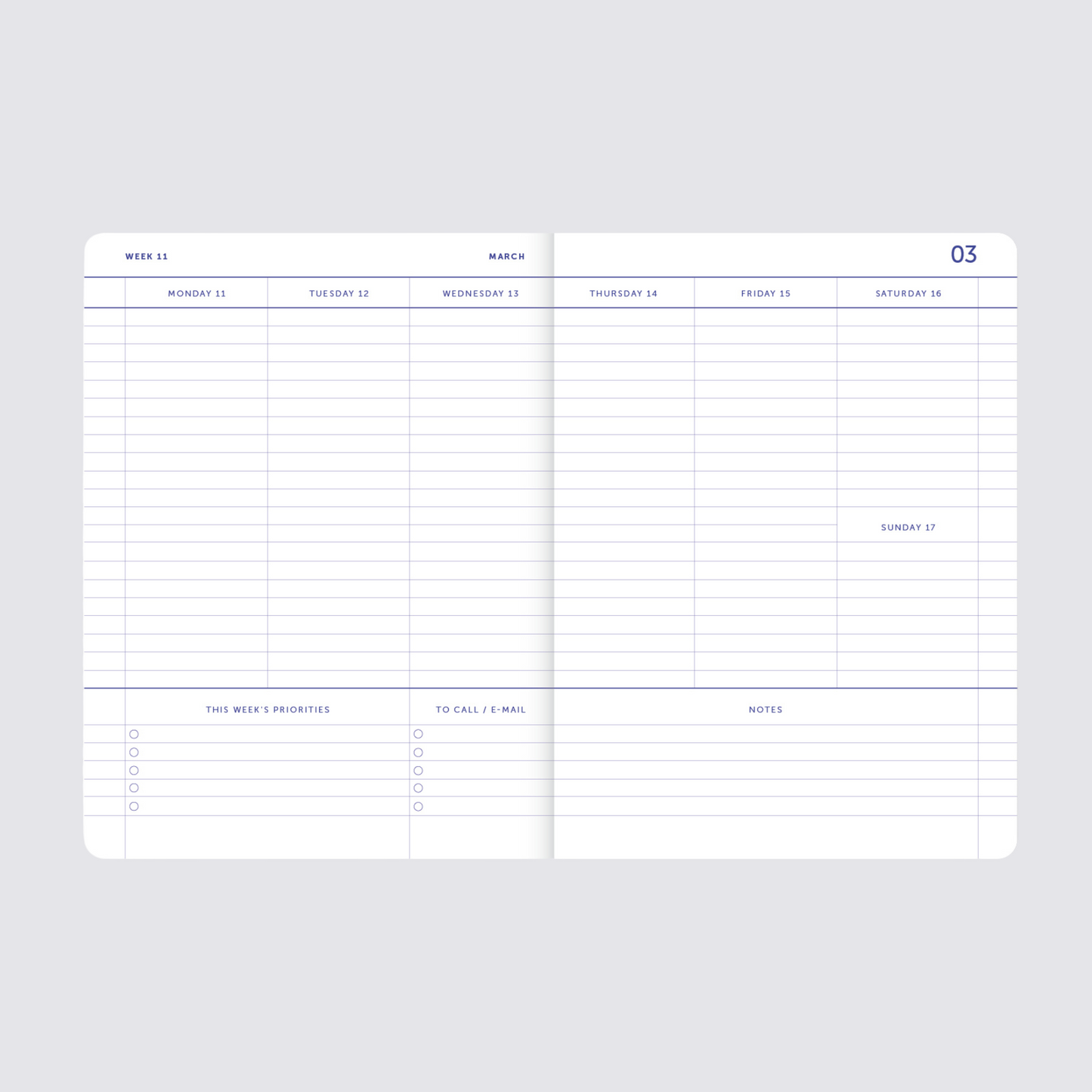 My Journal Weekly Diary 2024 - Lavender Blue