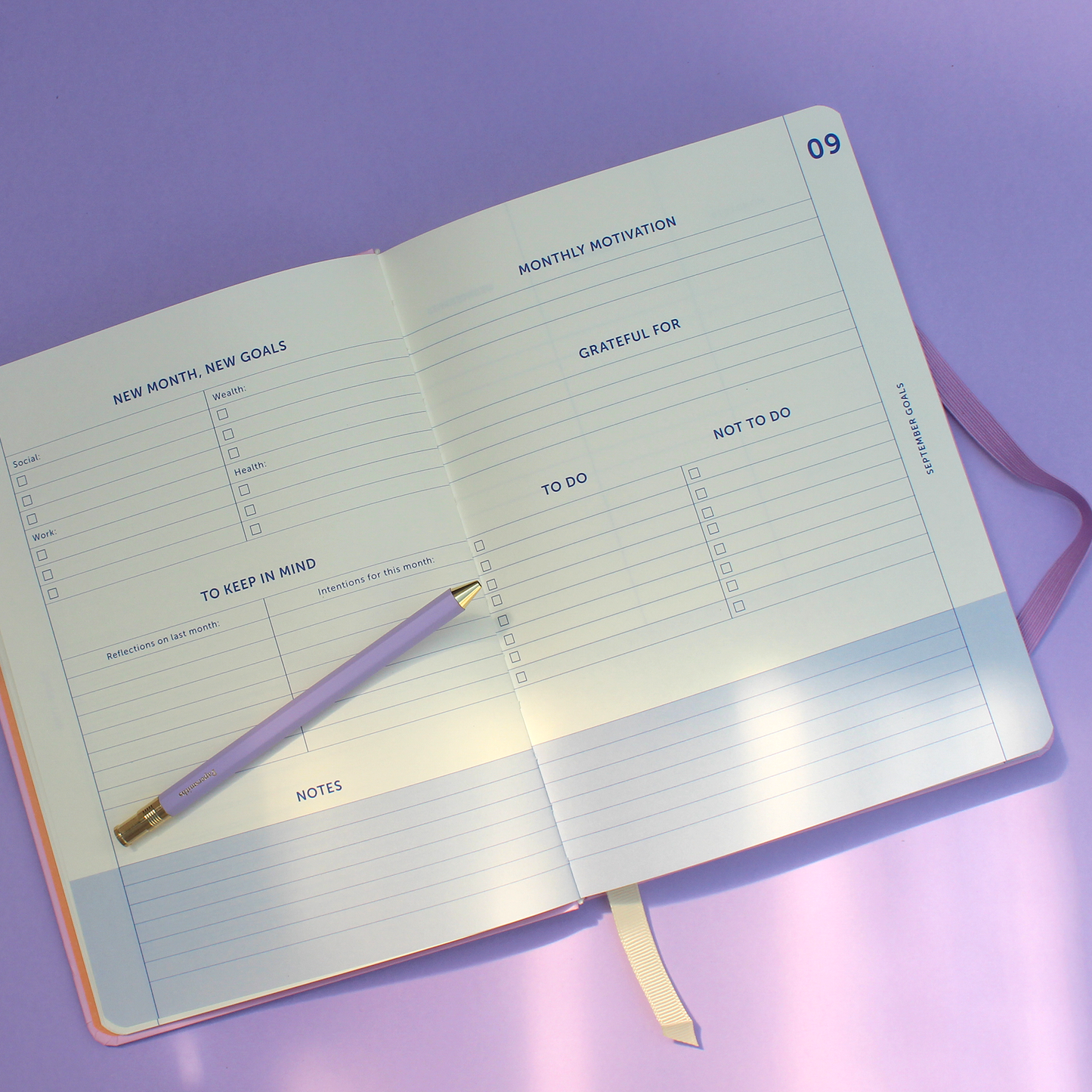 purple school diary