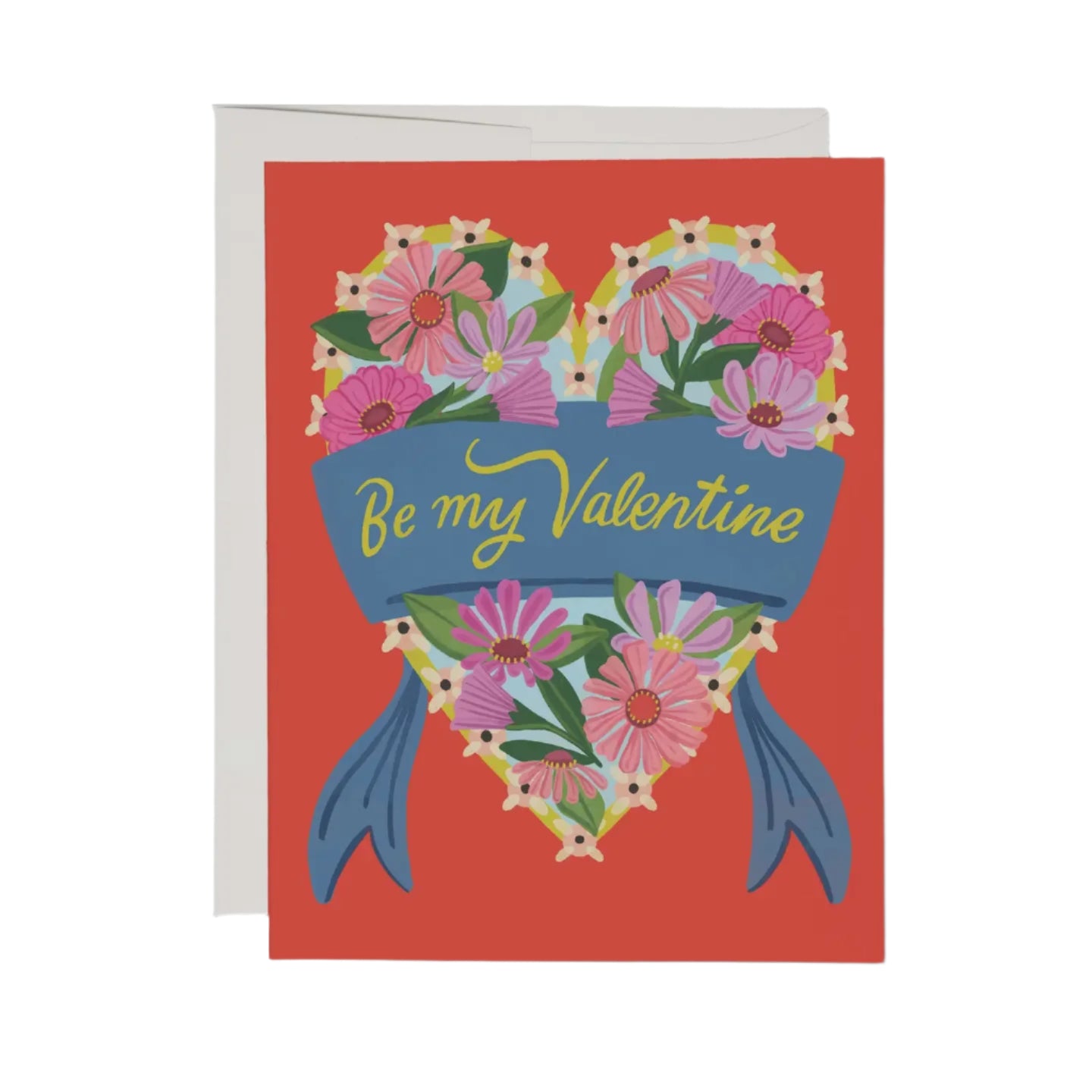 Be My Valentine Greetings_Card with Floral heart