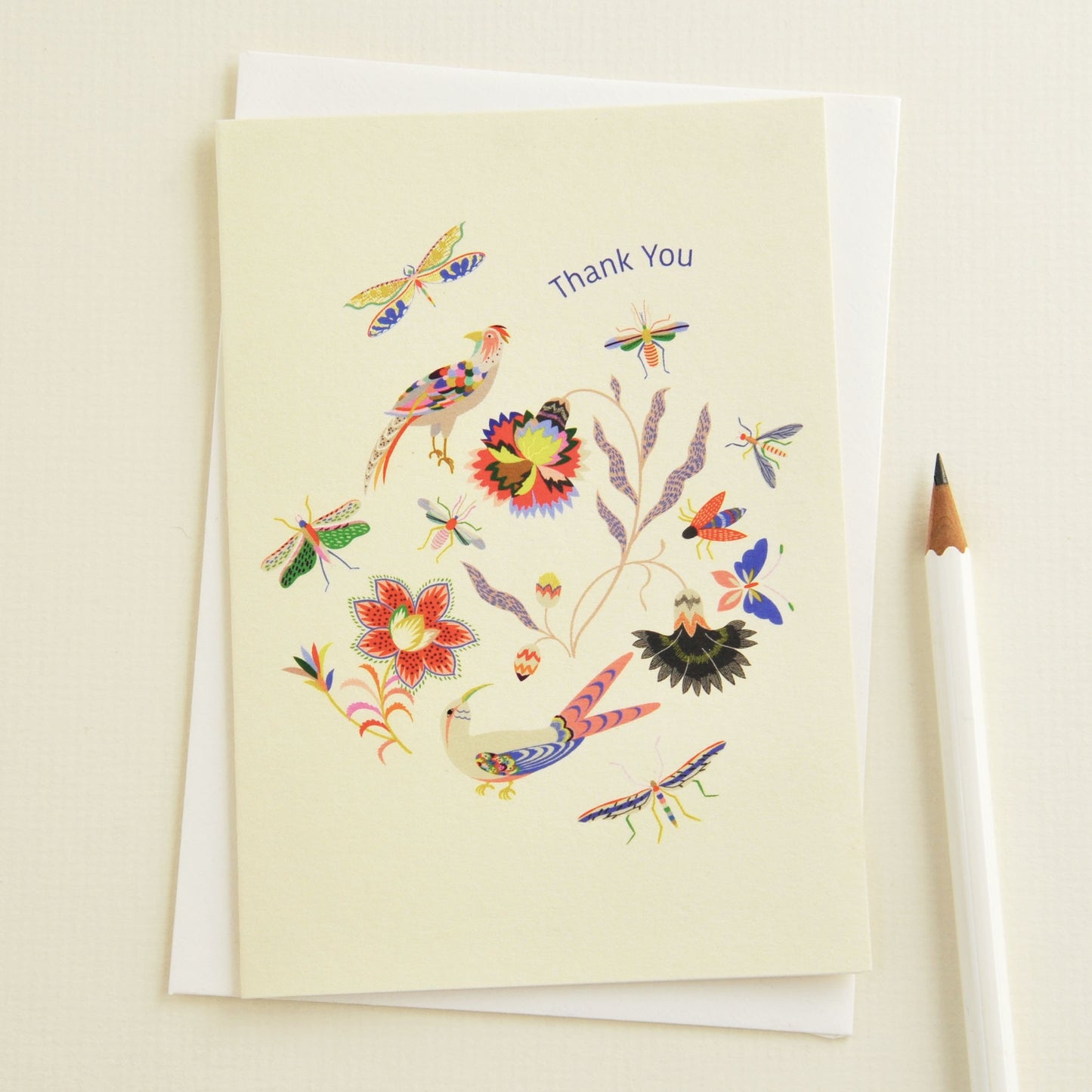 Thank You Birds and Butterflies Card