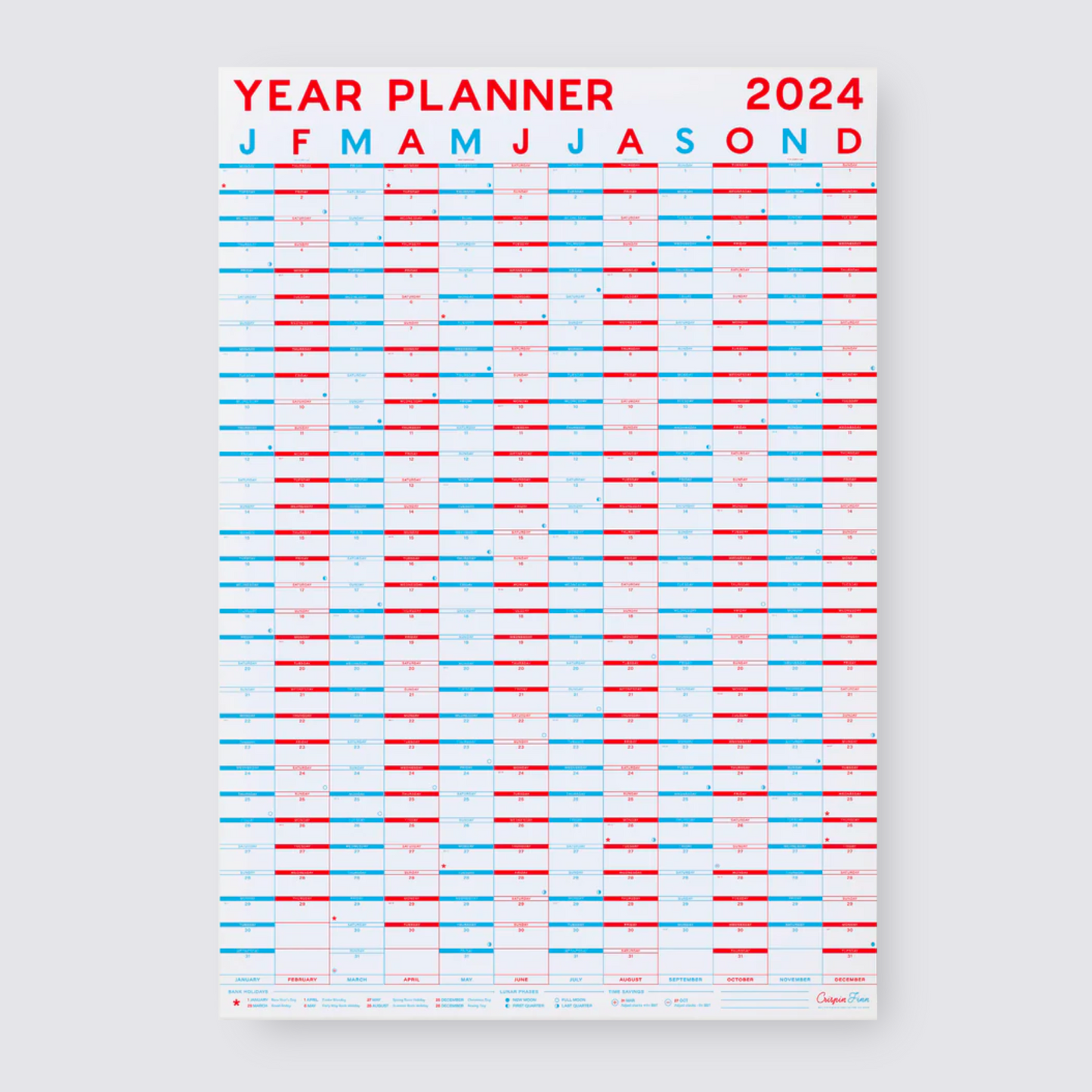 2024 Wall Planner - Vertical