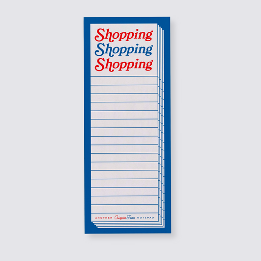 shopping shopping shopping list pad