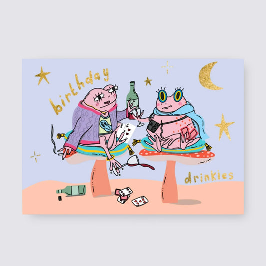 Frog Illustrated Birthday Card