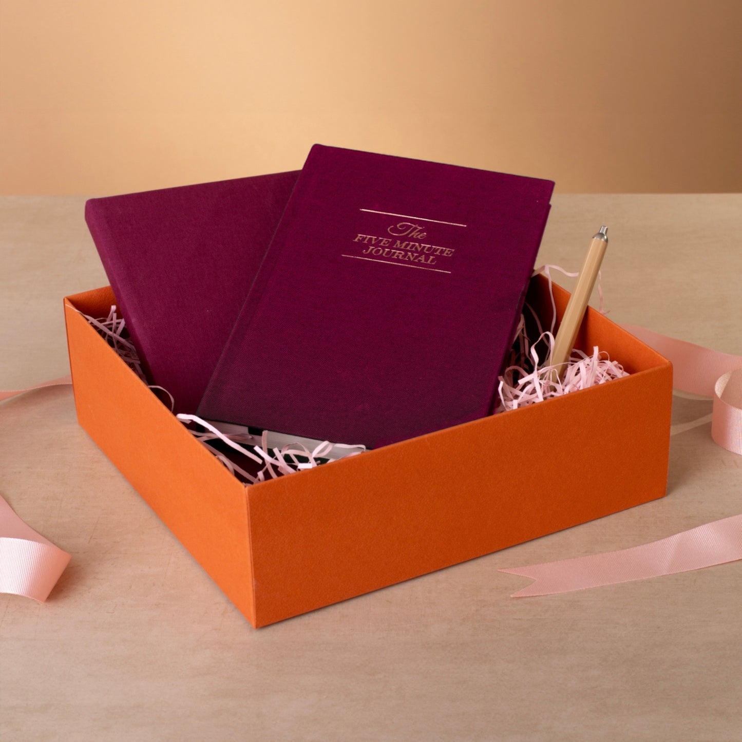 Mulberry Red Notebook, Five Minute Journal and Primo Pen Gift Set