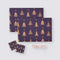 Gift Wrap Set - Purple Tree with Tags