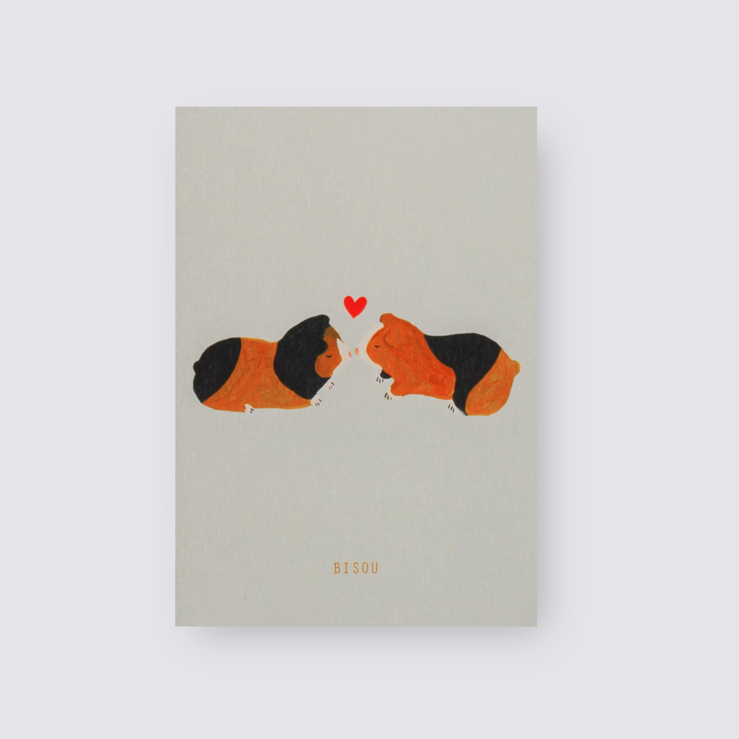 Guinea Pig Kisses Valentines Card