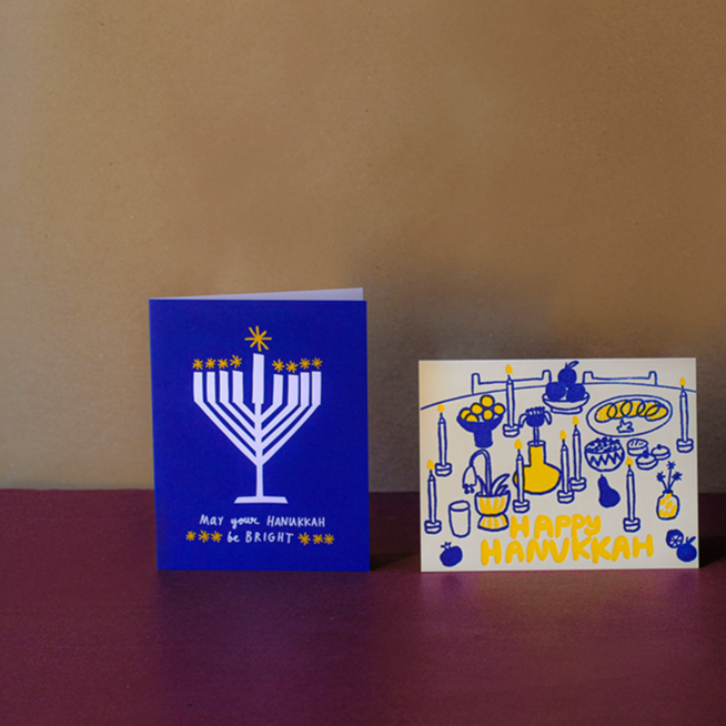 Menorah Hanukkah Card