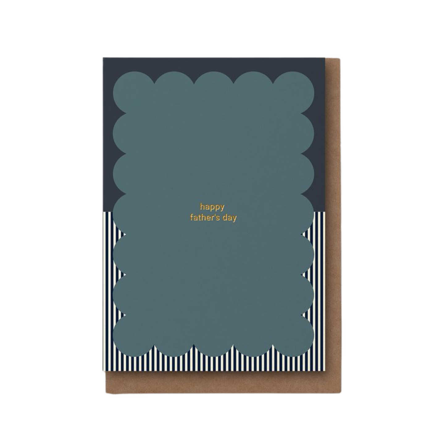 Happy father's Day greeting card with gold foil and stripes