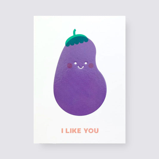 I Like You Aubergine Card