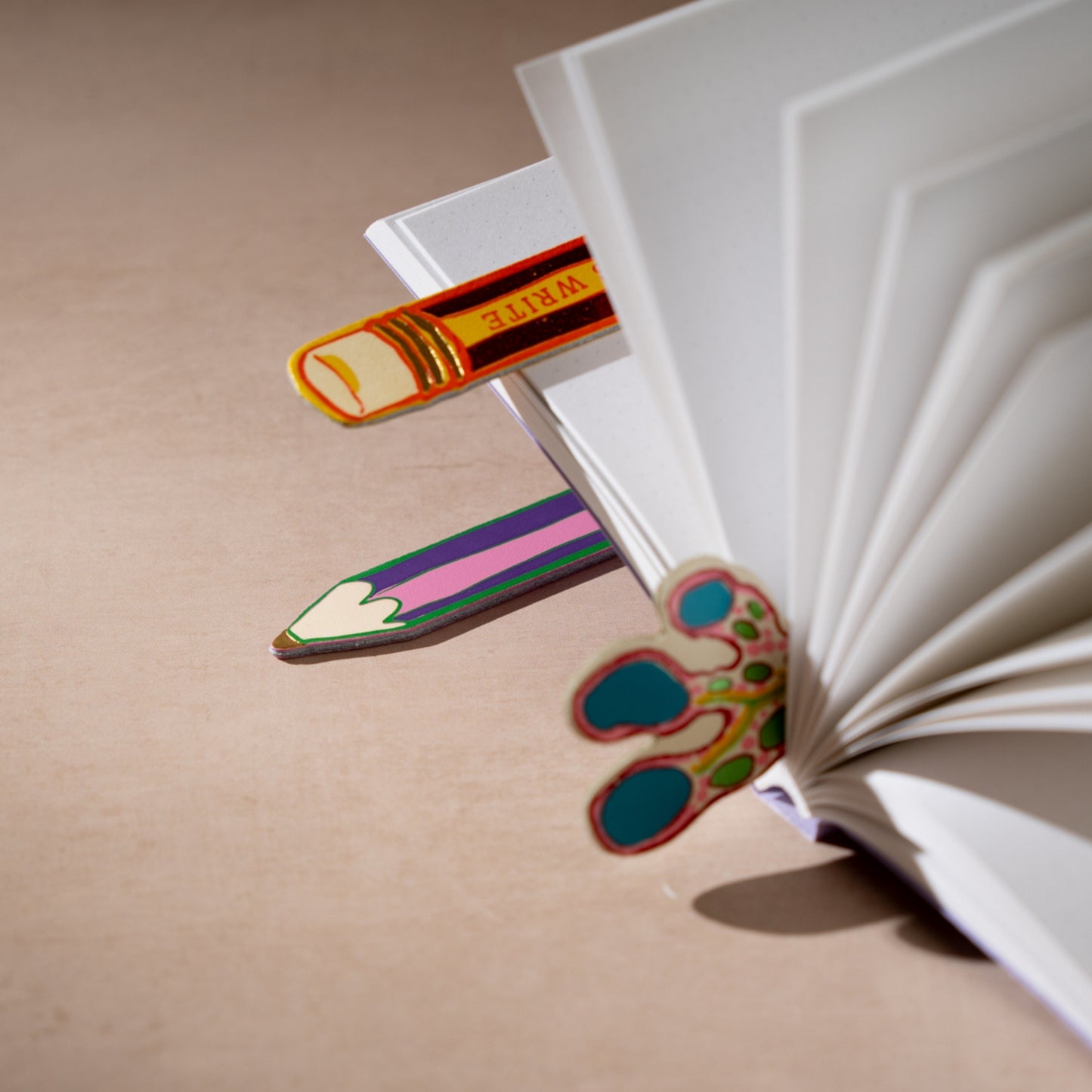Leather bookmarks