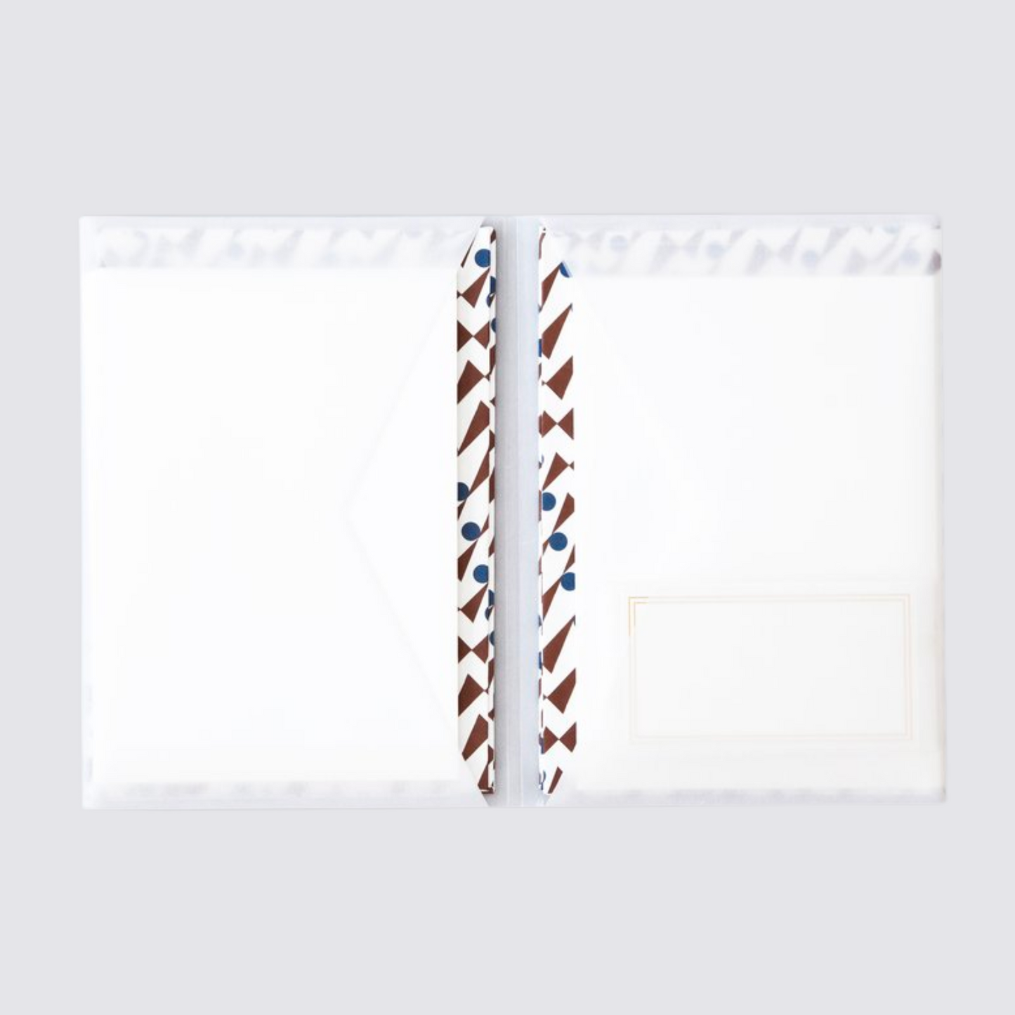 Letter Writing Set - Brown/Blue