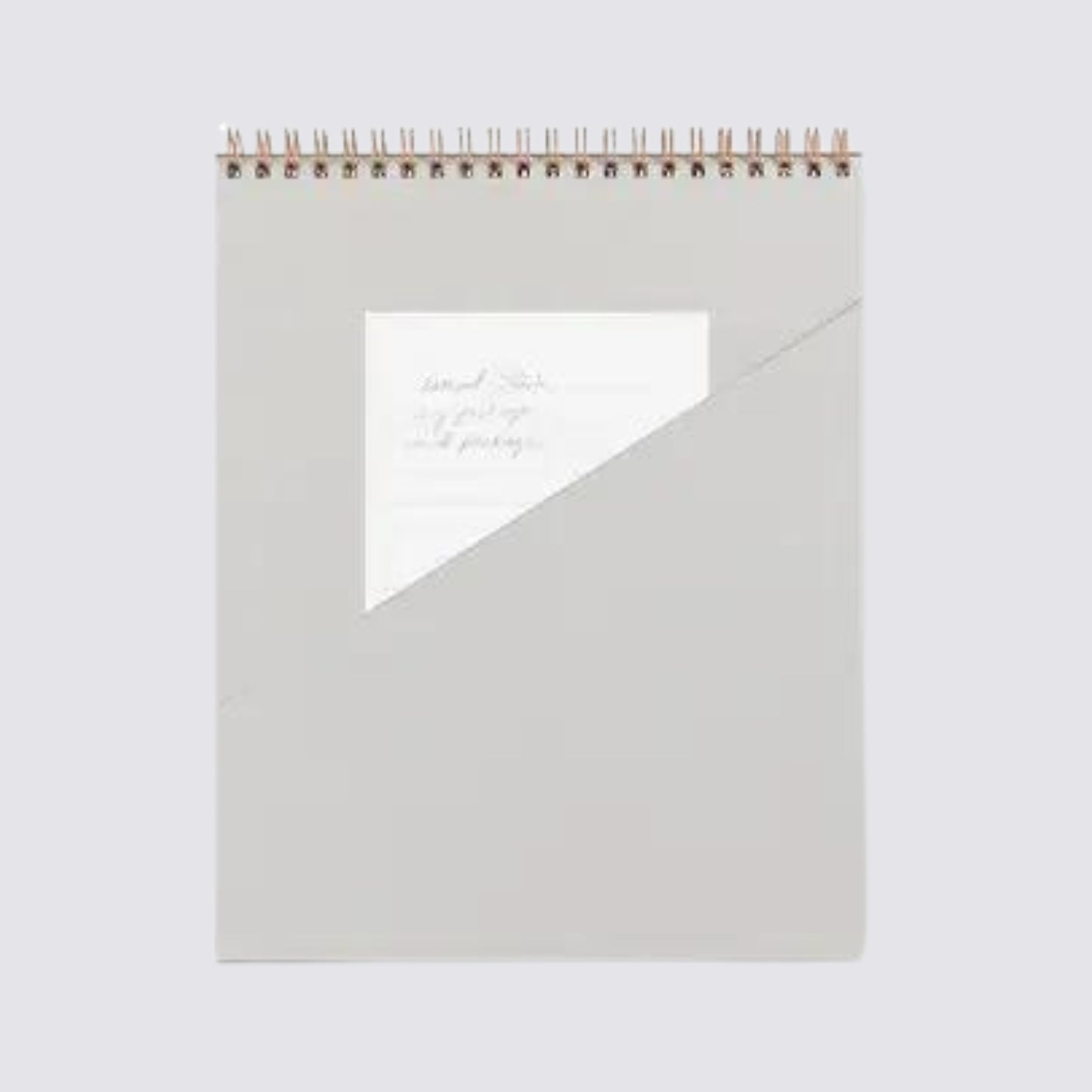 light green wire bound notebook