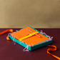 Orange notebook and pen stationery set