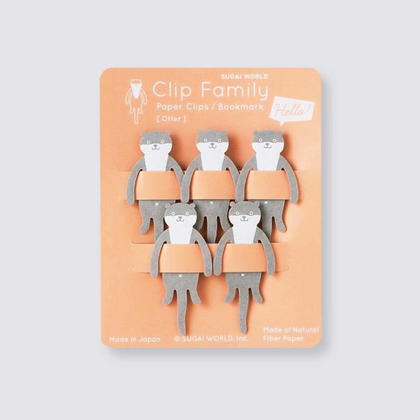Paper clips bookmark otters