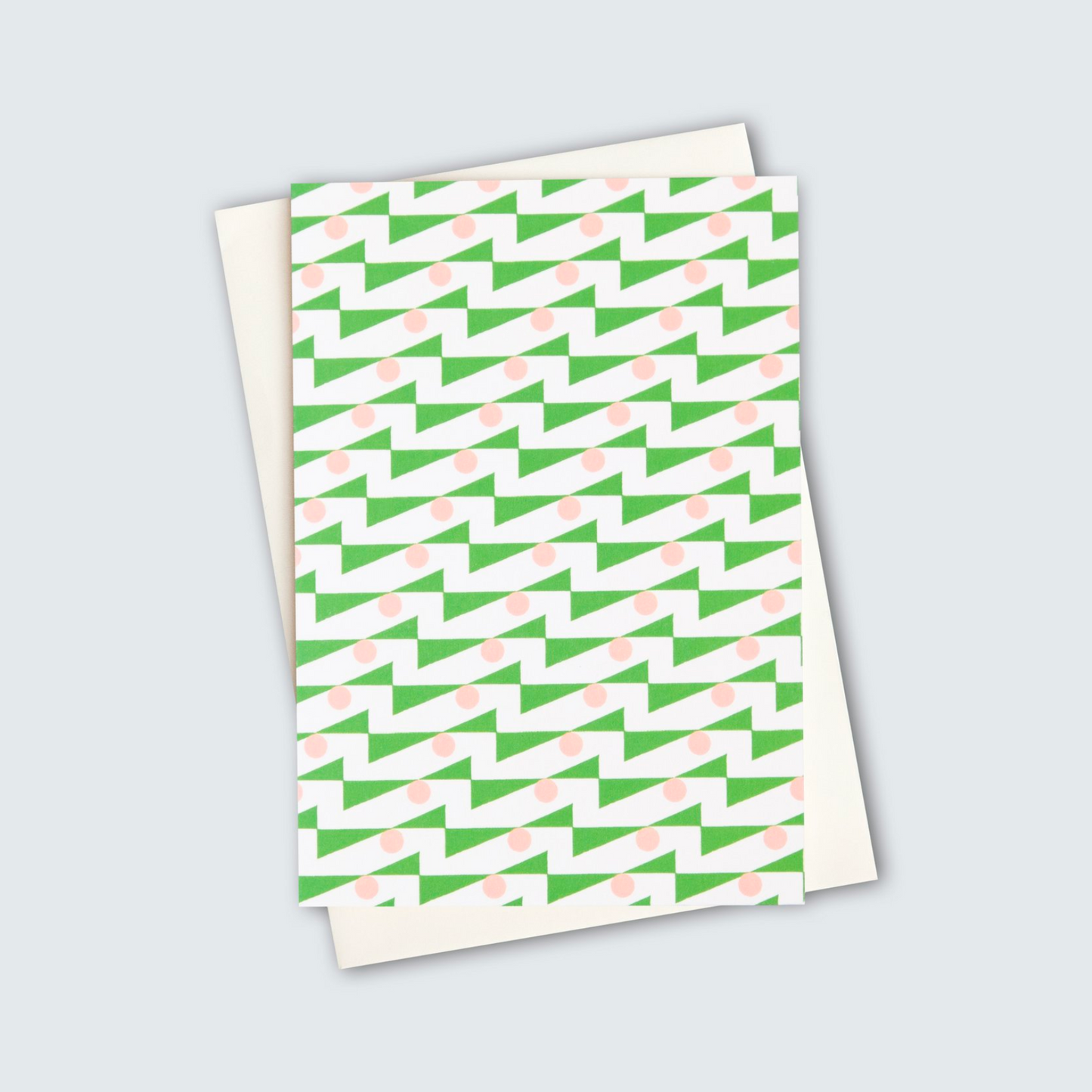 Patterned Card - Enid Print in Pink & Green