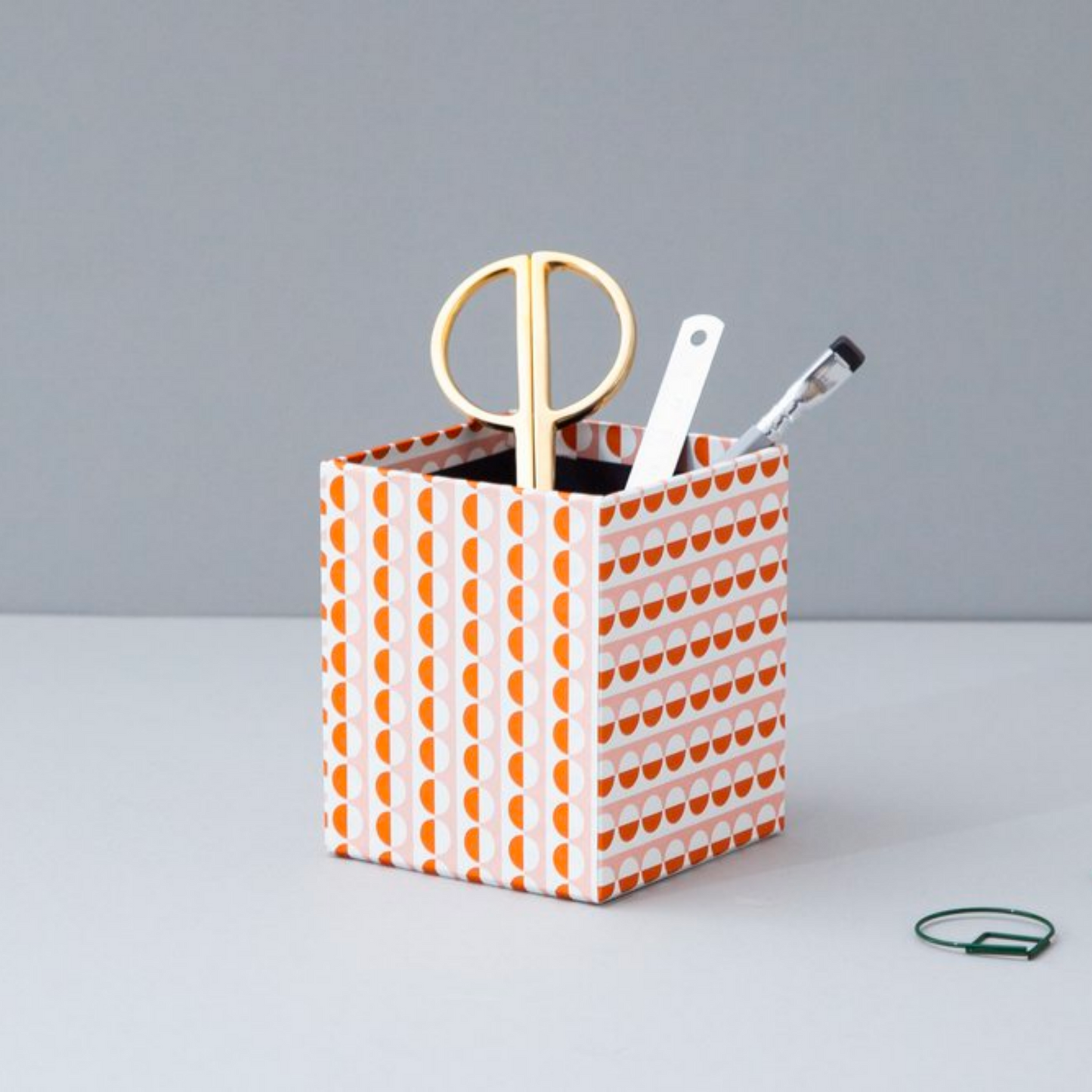 Handmade Pencil Pot - Pink / Orange
