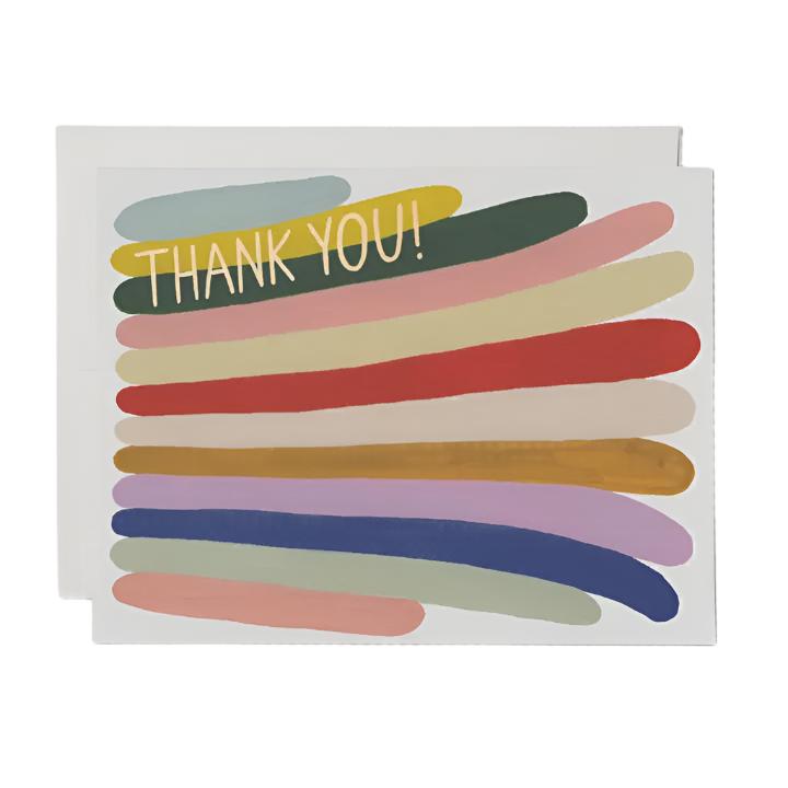 Rainbow thank you card