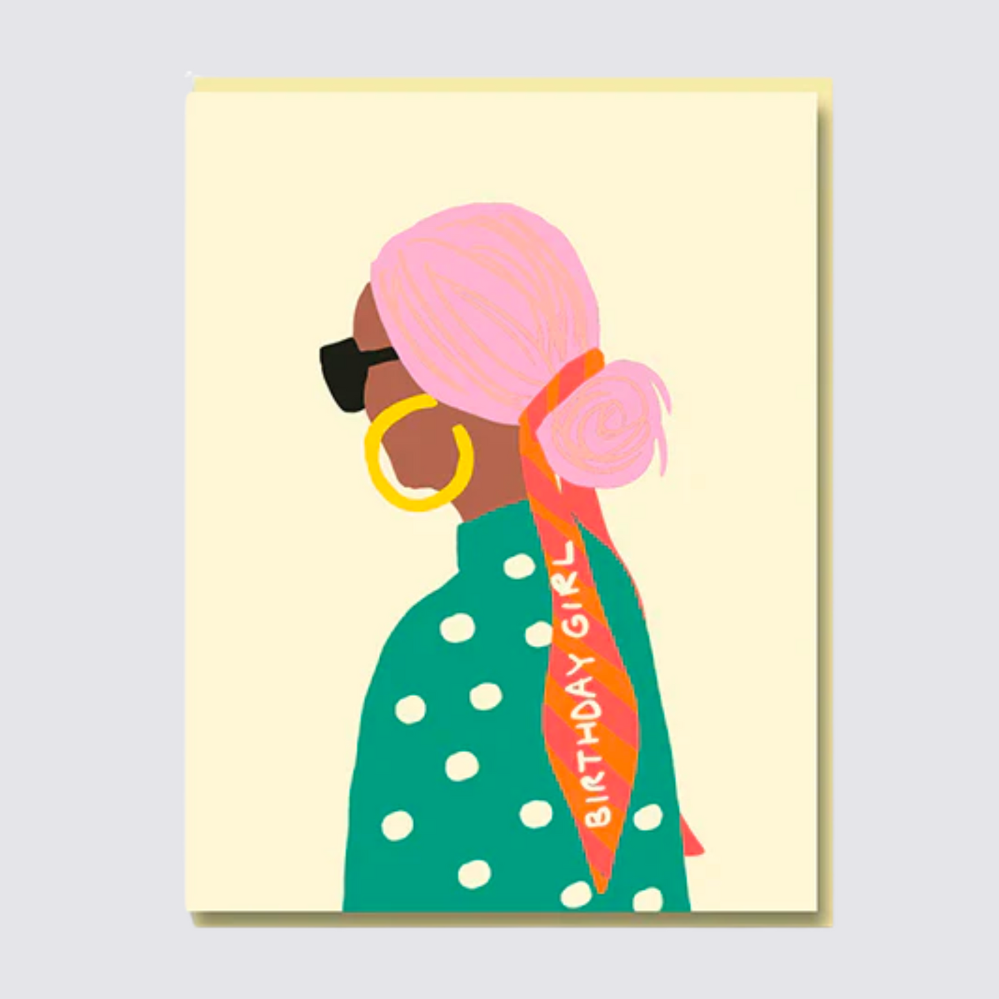 Scarf Lady Birthday Card