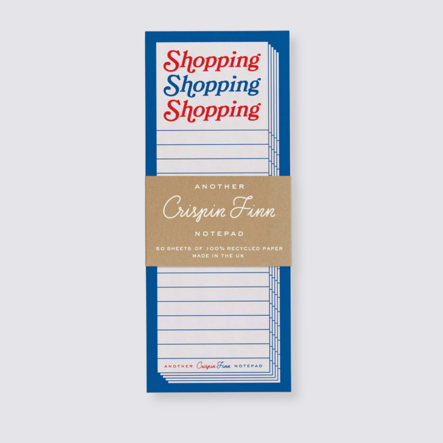 crispin finn shopping shopping shopping note pad