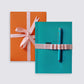 Teal and pink notebook gift set