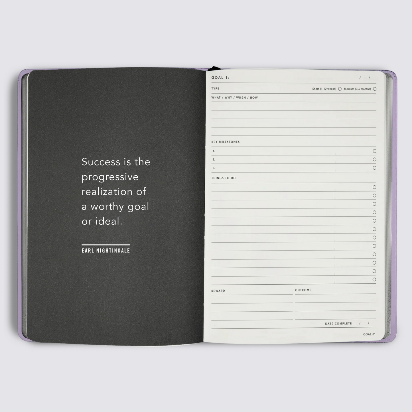 Time Block Progress Journal - Lilac