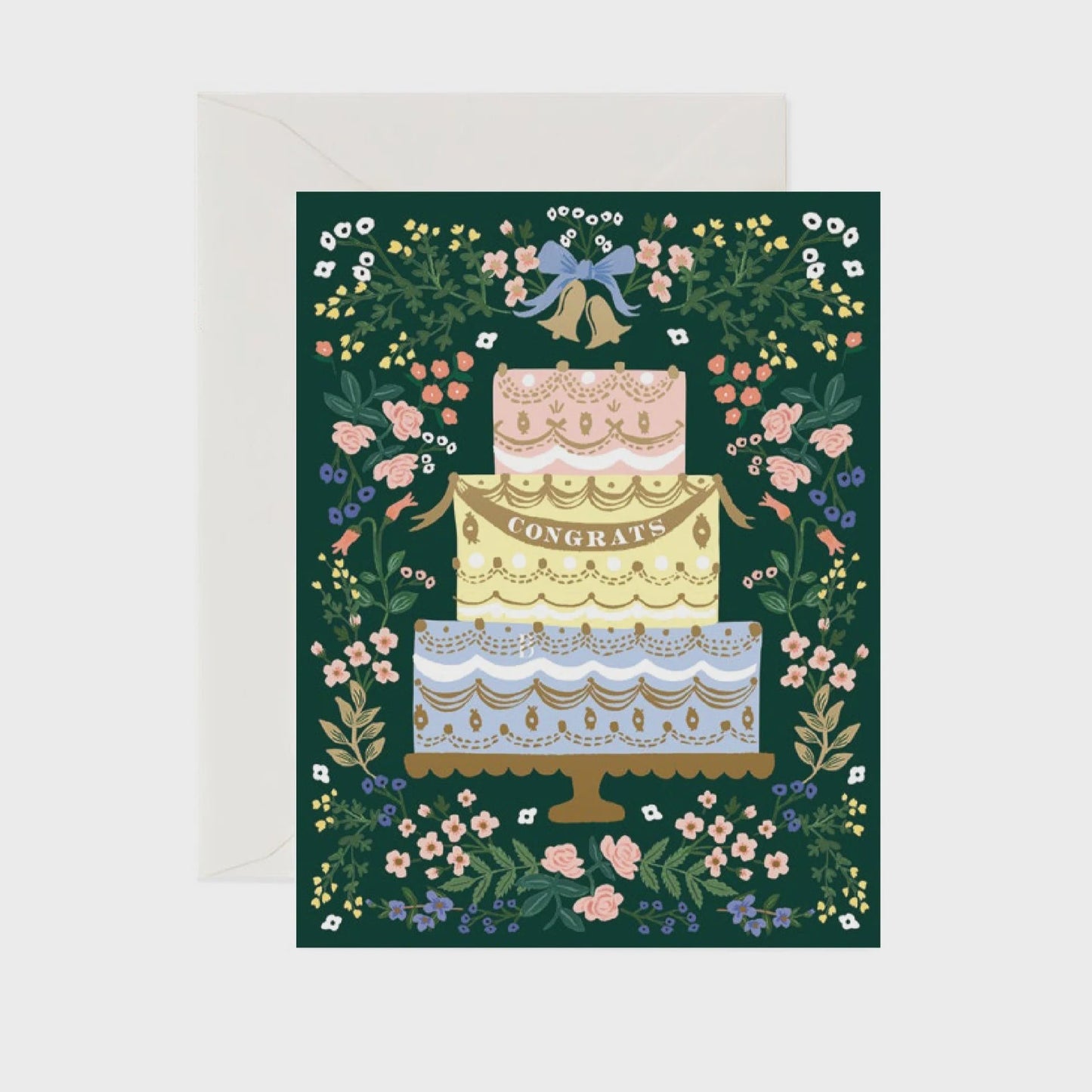 Woodland Wedding Cake Greeting Card