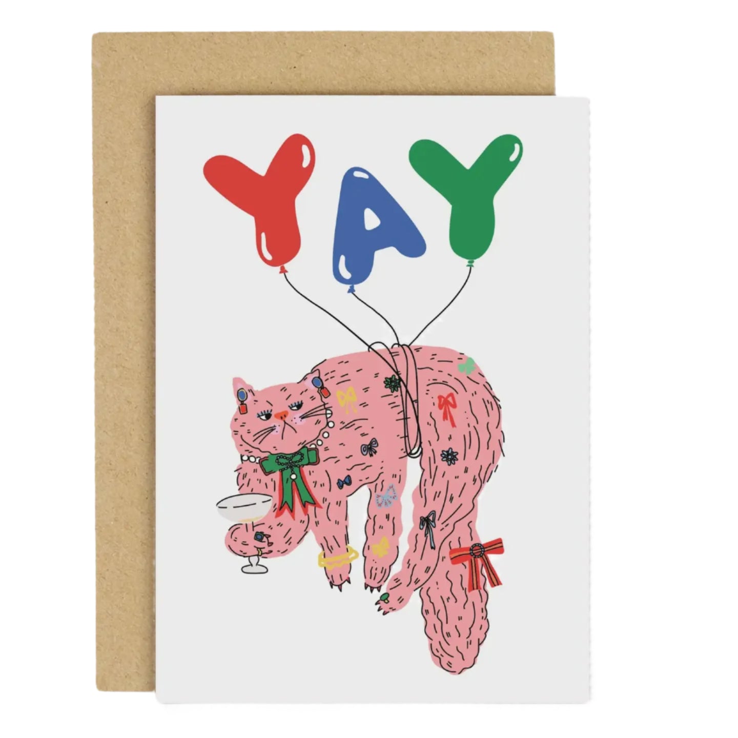 Yay Cat Birthday Card