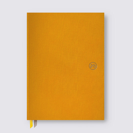 Yellow Hardback Cloth Bound Notebook