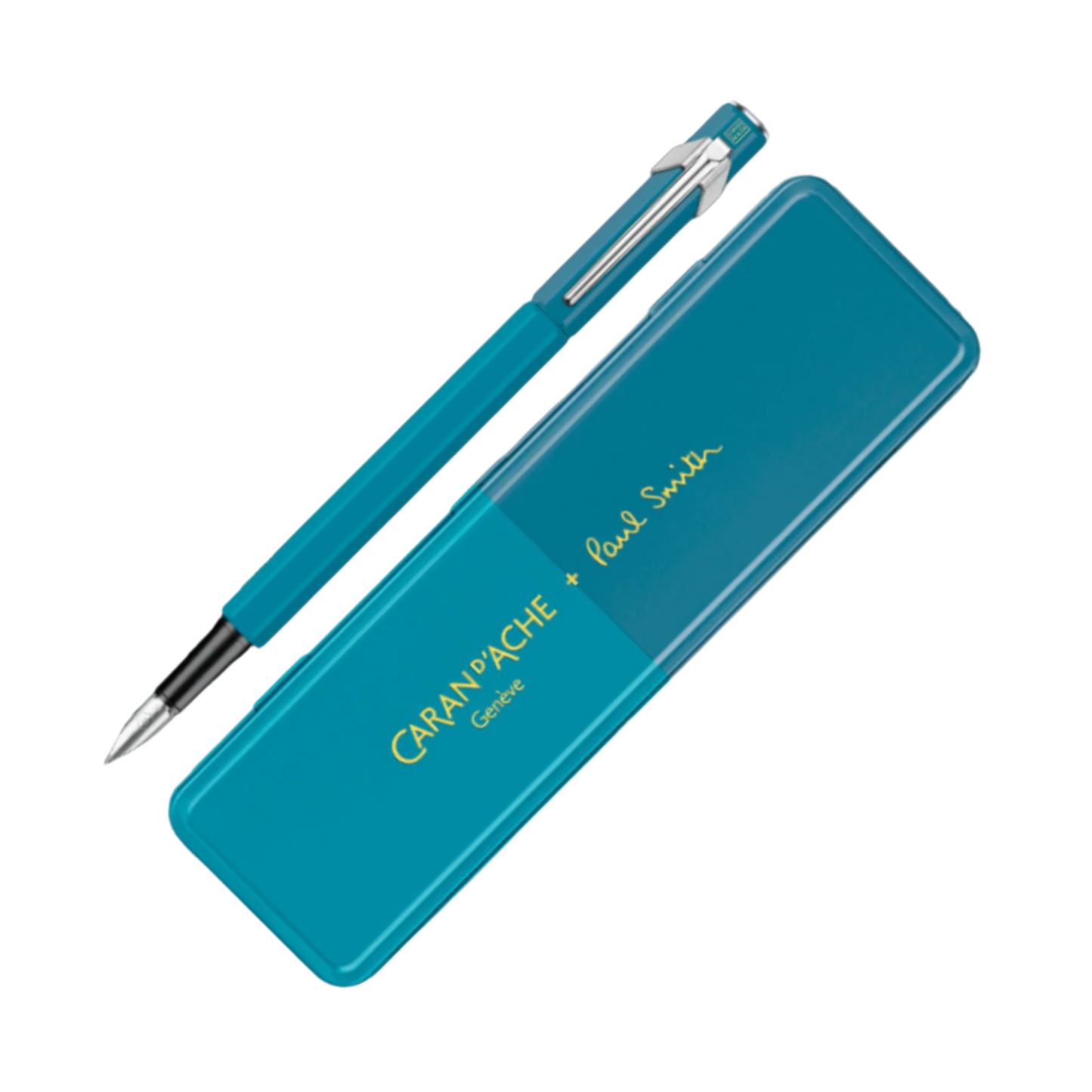 paul smith caran dache fountain pen blue