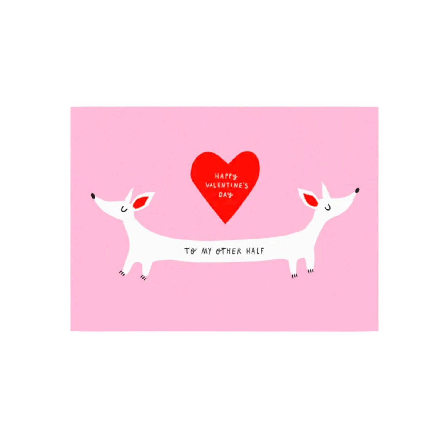 cute dog illustration valentines card