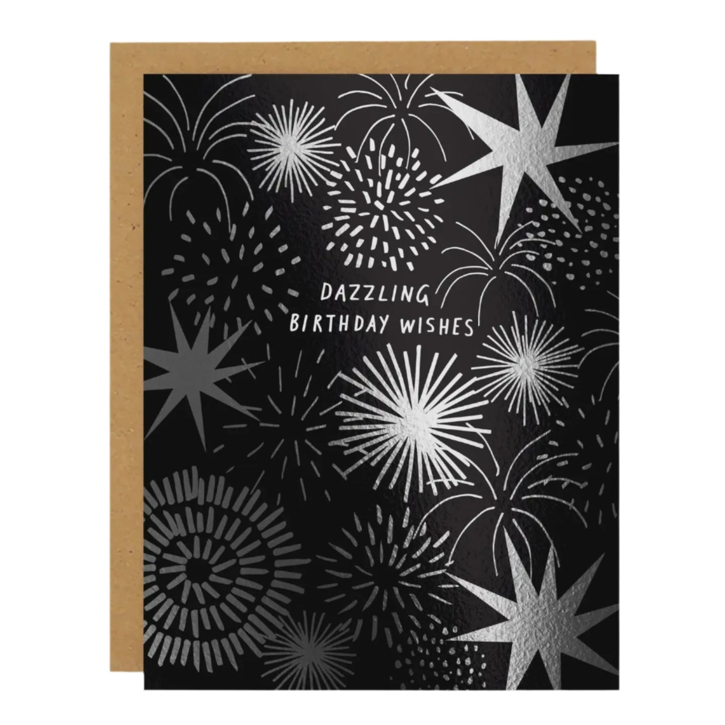 Sparkle Birthday Card with black and silver with metallic