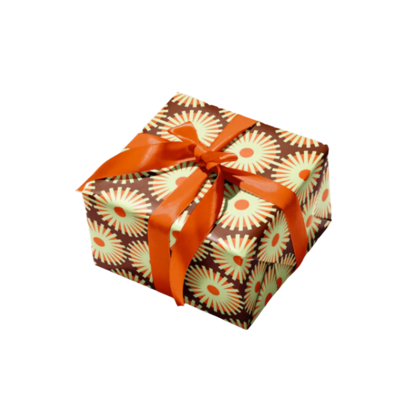 retro orange wrapping paper