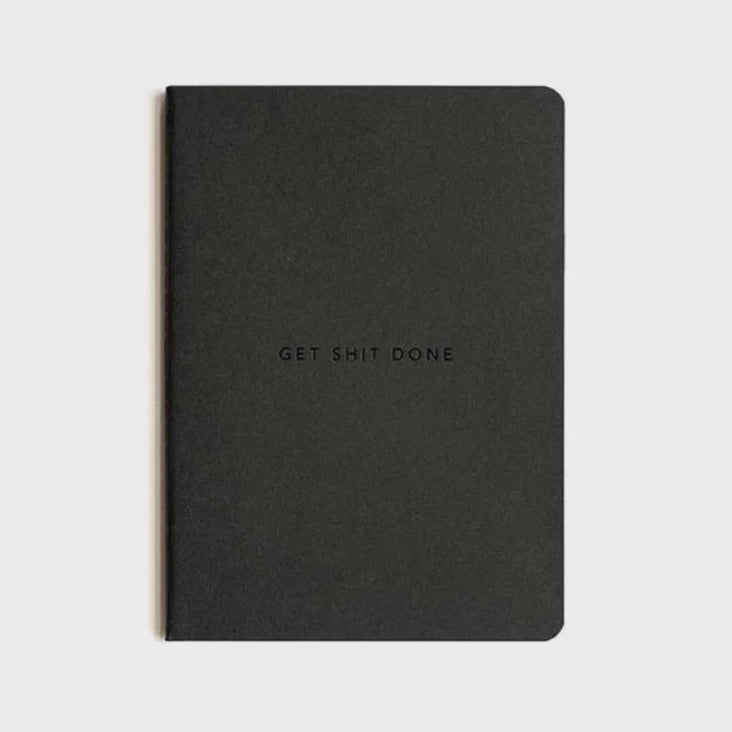 black get shit done notebook to do list