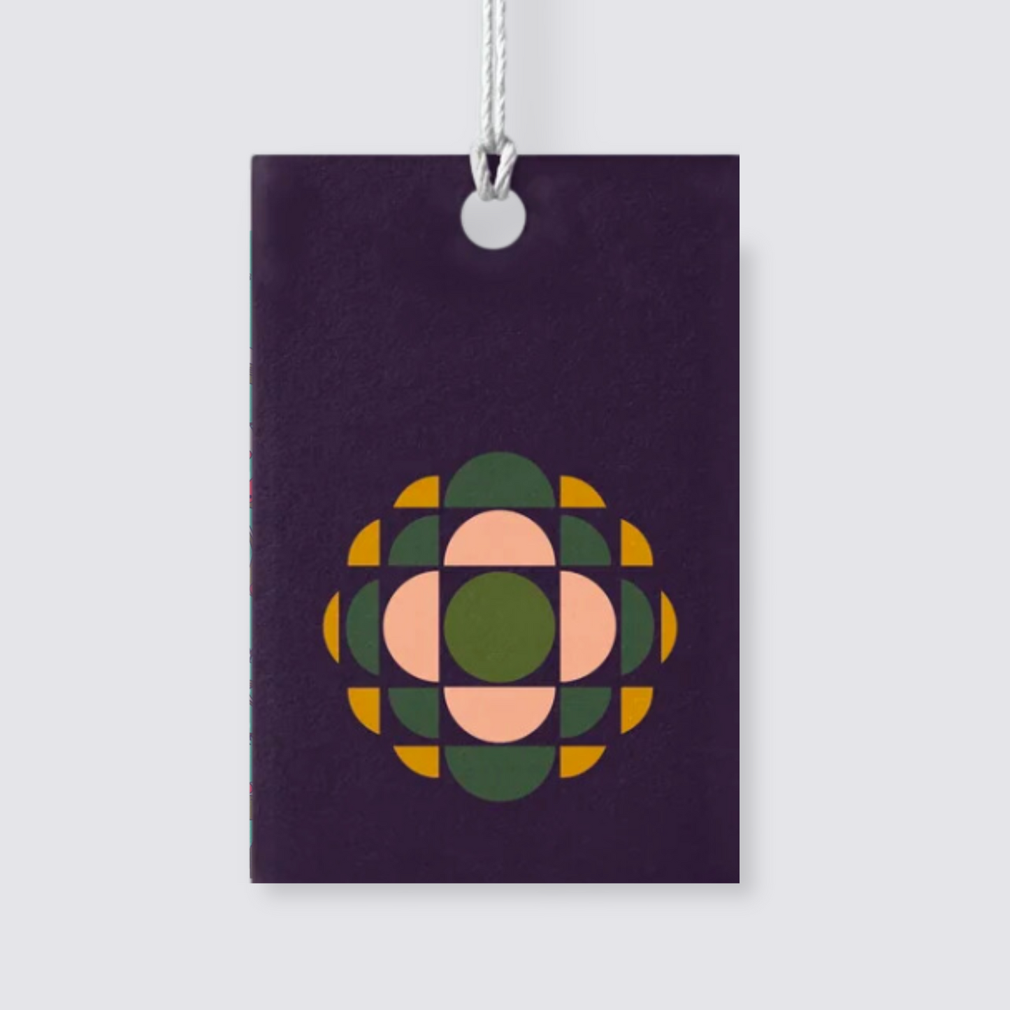 Seventies print purple gift tags