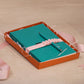 teal and pink stationery set