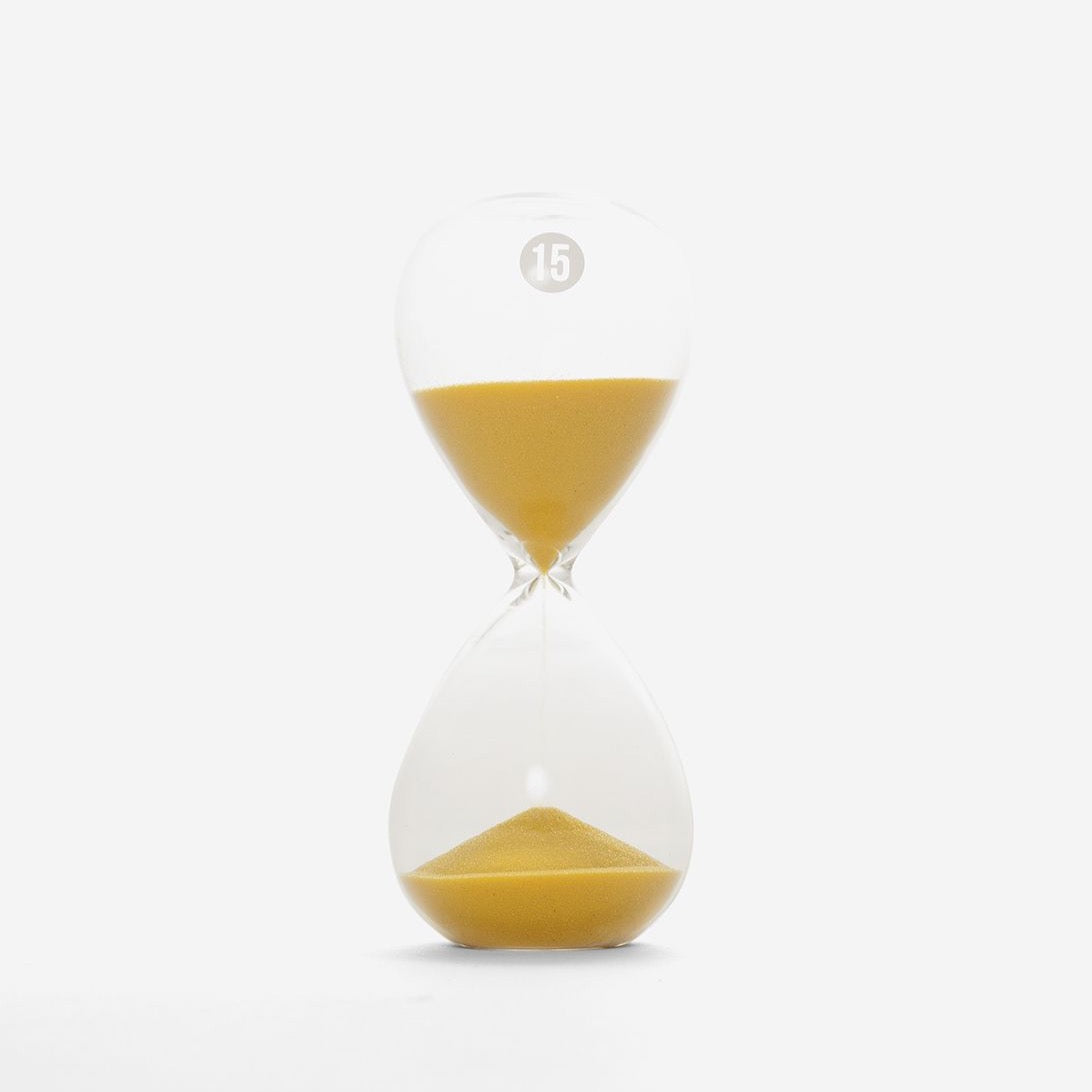 15 minute timer hourglass