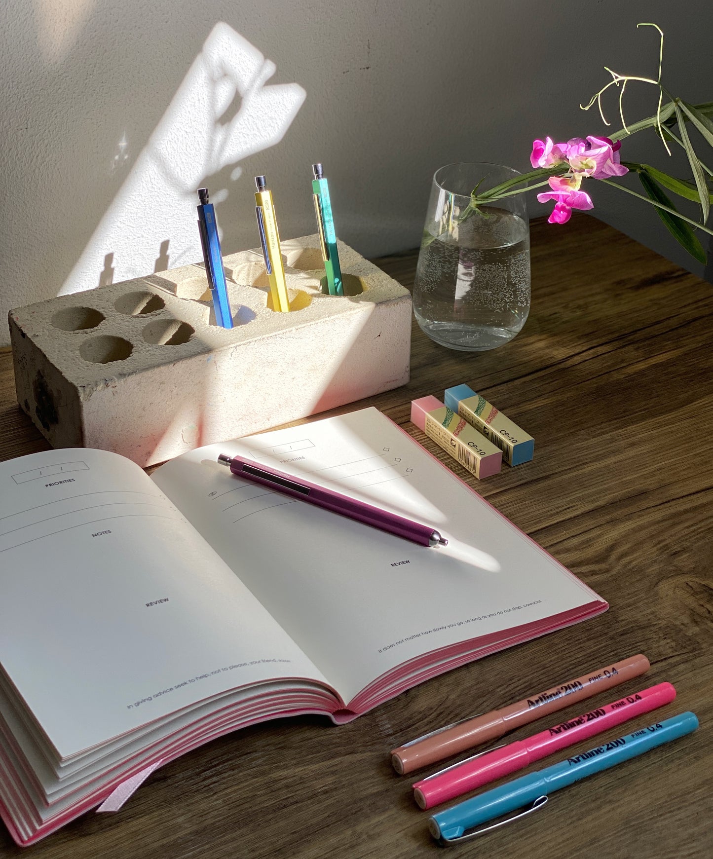 Daily Review Planner - Pink