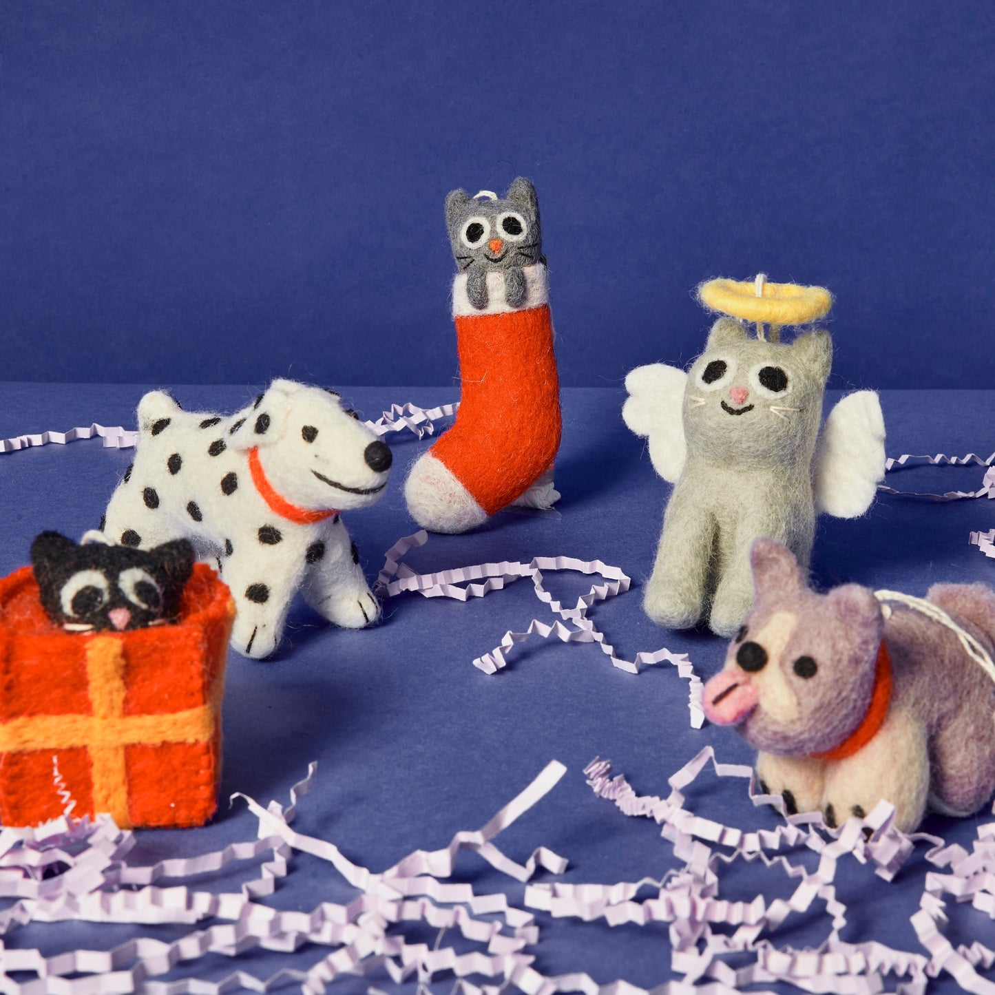 Eric Spotty Dog Felt Decoration