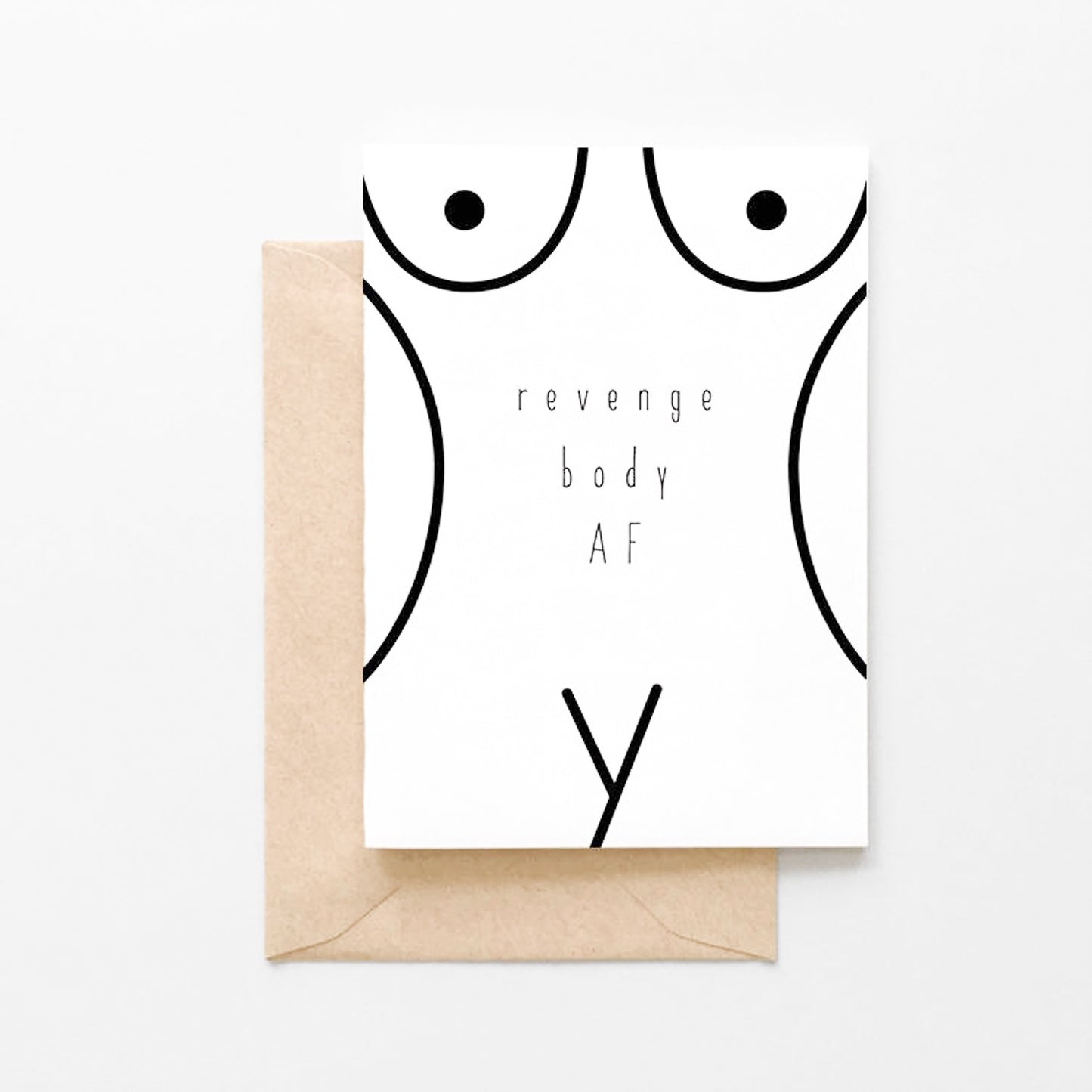 card with body illustration