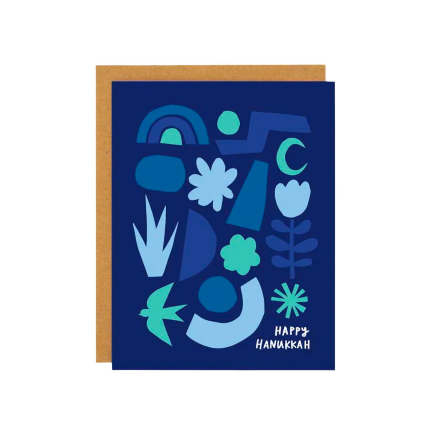 abstract happy hanukkah card