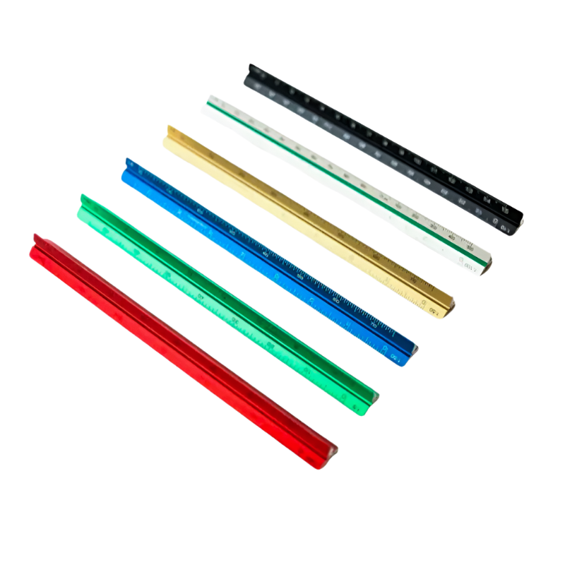 Triangular coloured Rulers