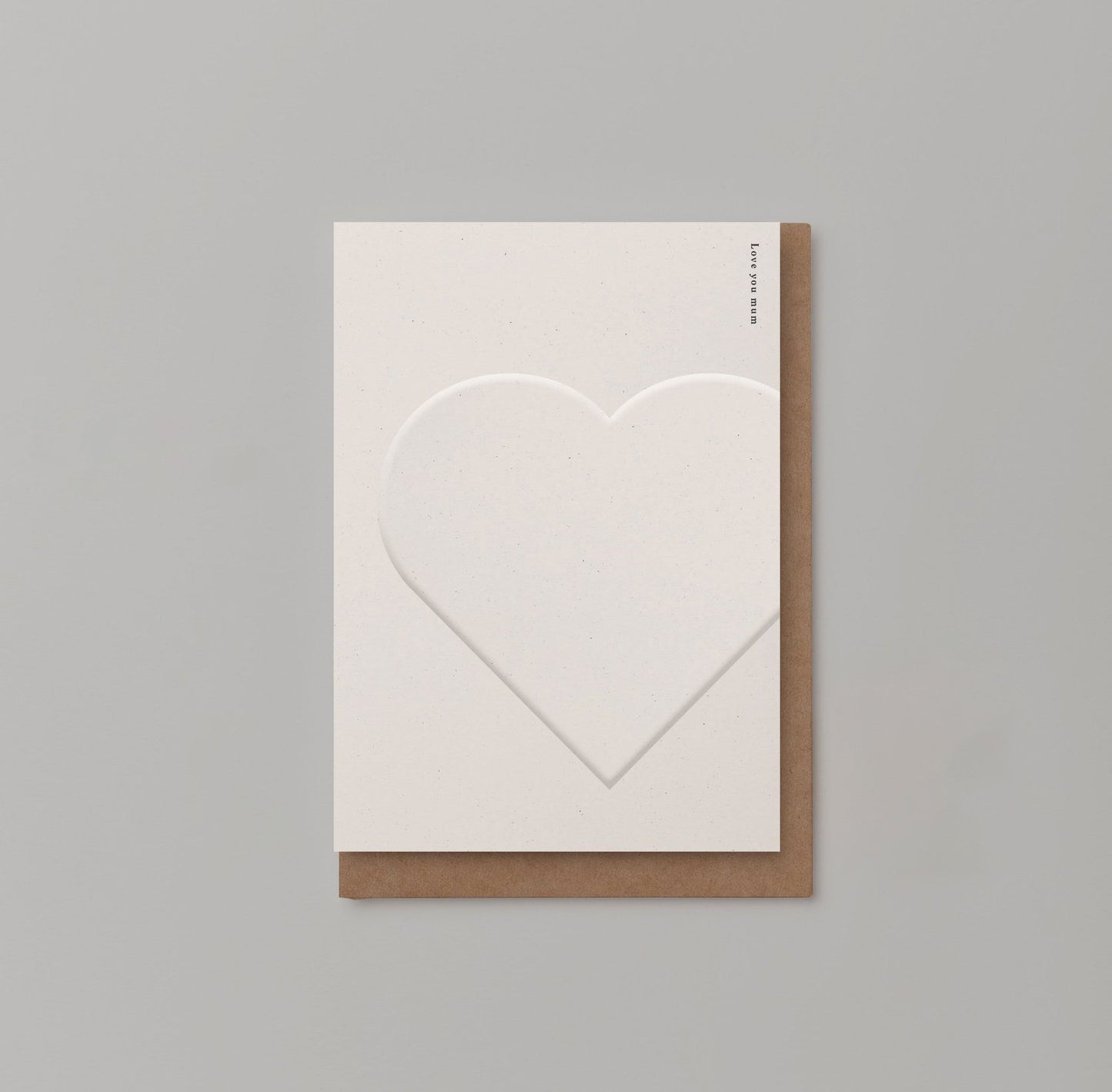 Embossed heart card