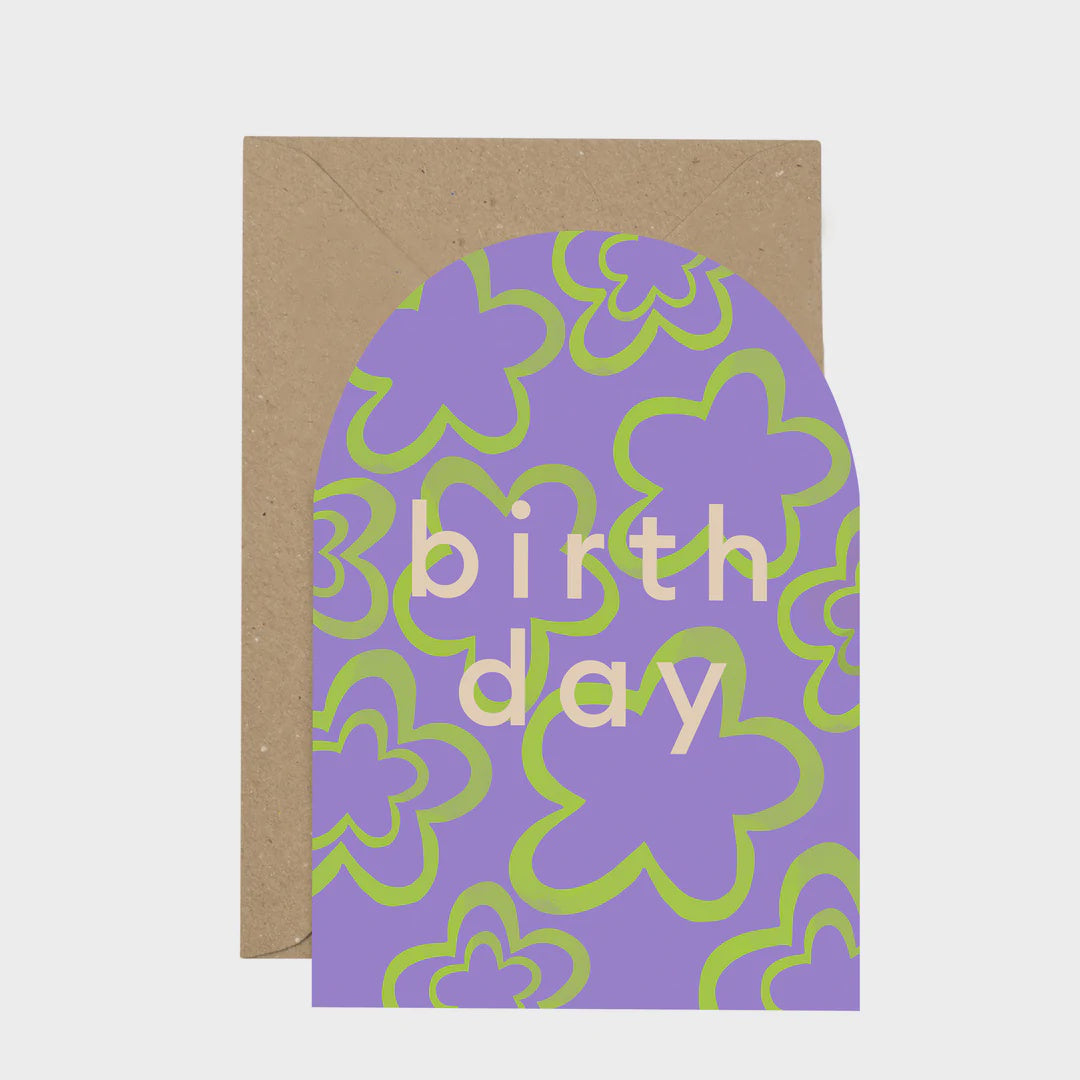 Funky Flower Birthday Card