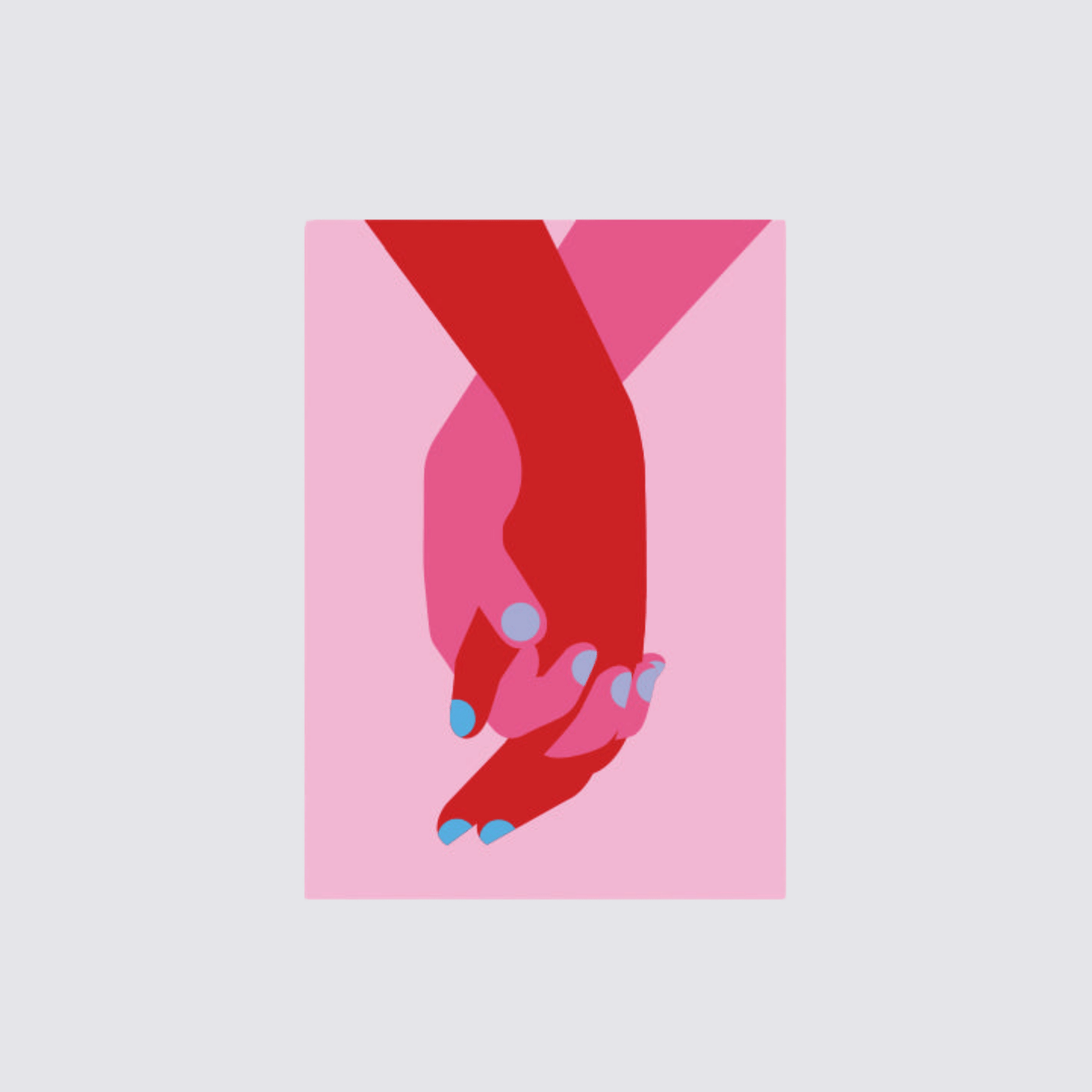 dicky bird pinks hands card