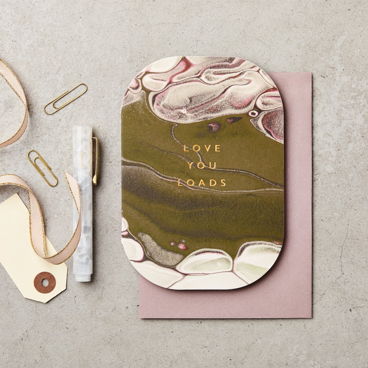 marble love you card