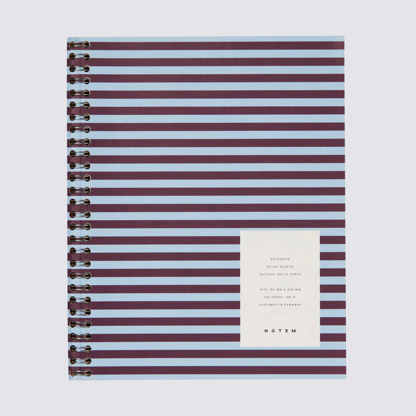 Nela Notebook - Large Blue & Bordeaux