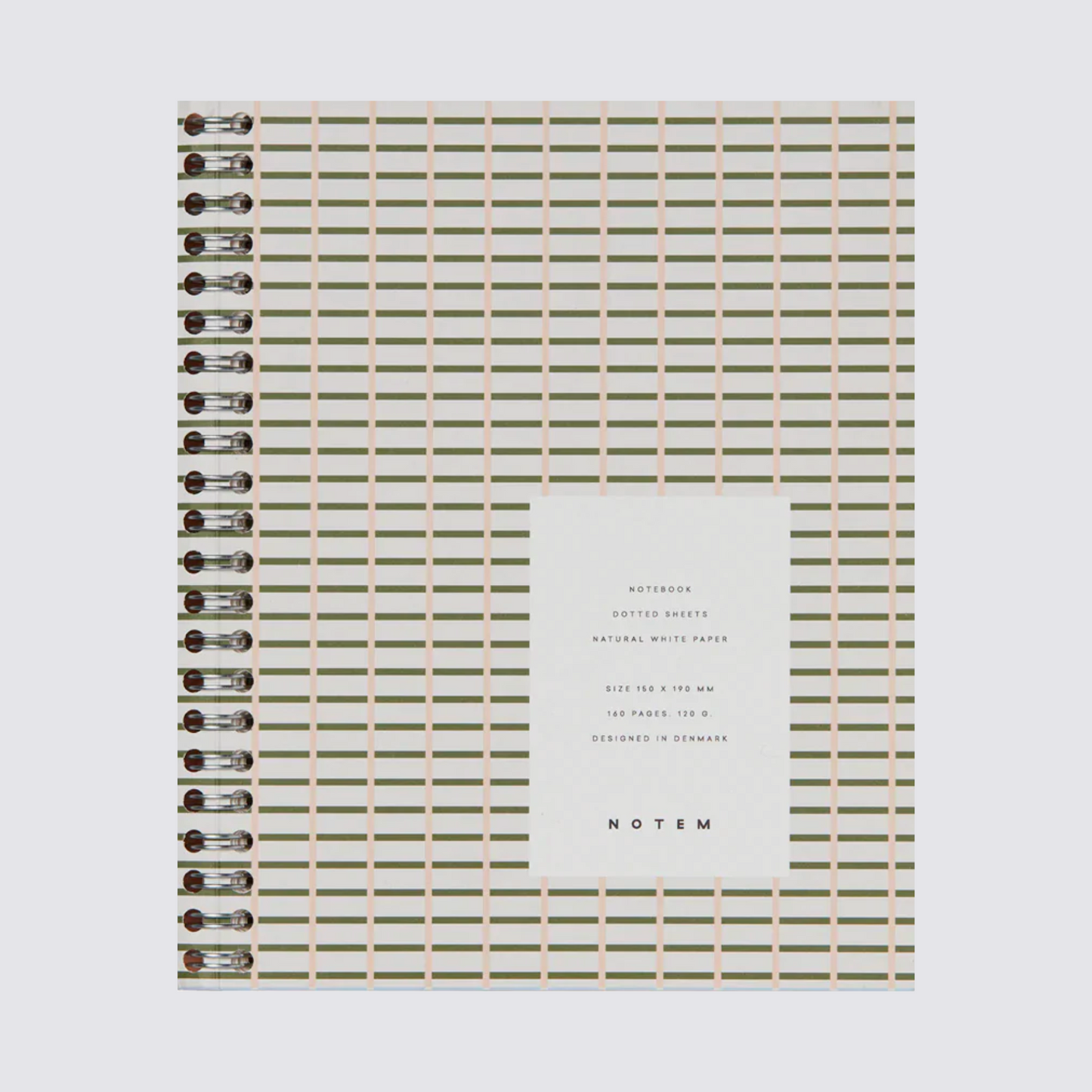 Nela Notebook Medium Green and Pink