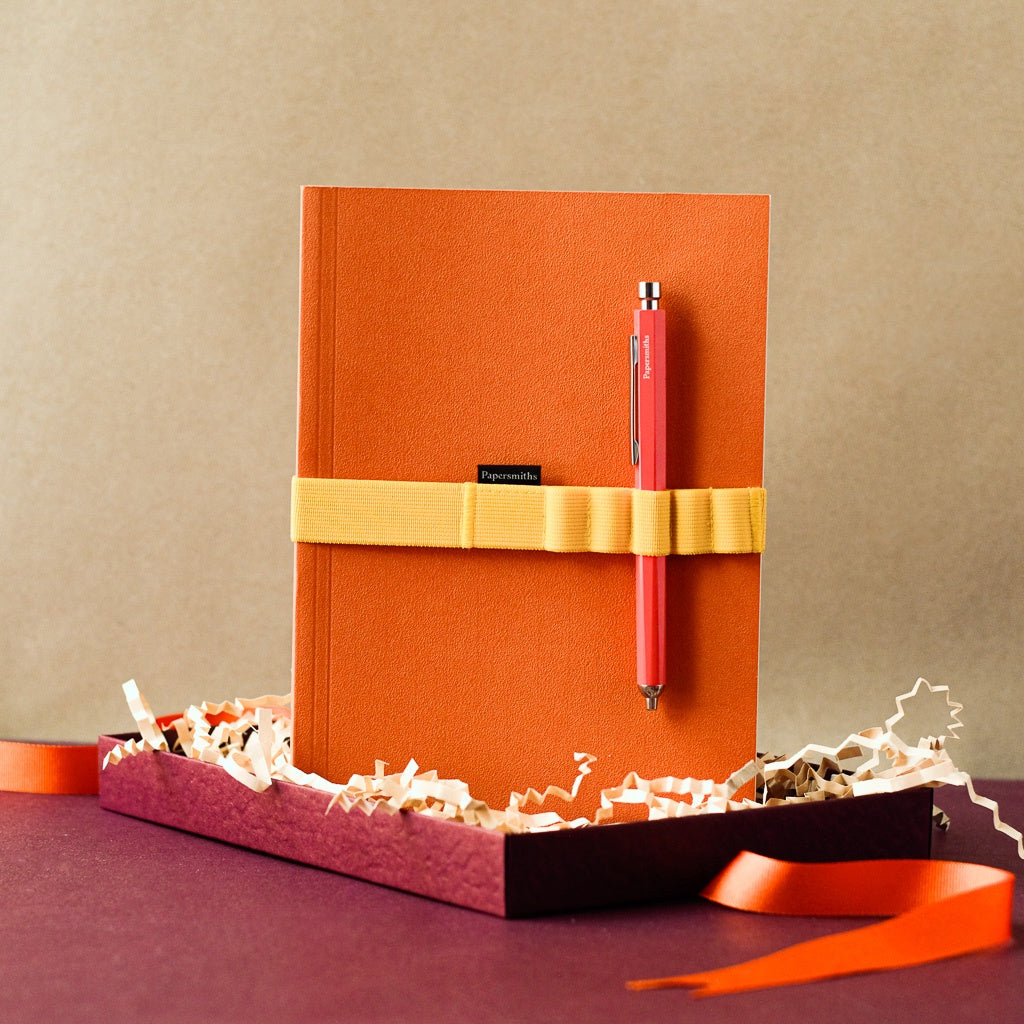 stationery gift set orange