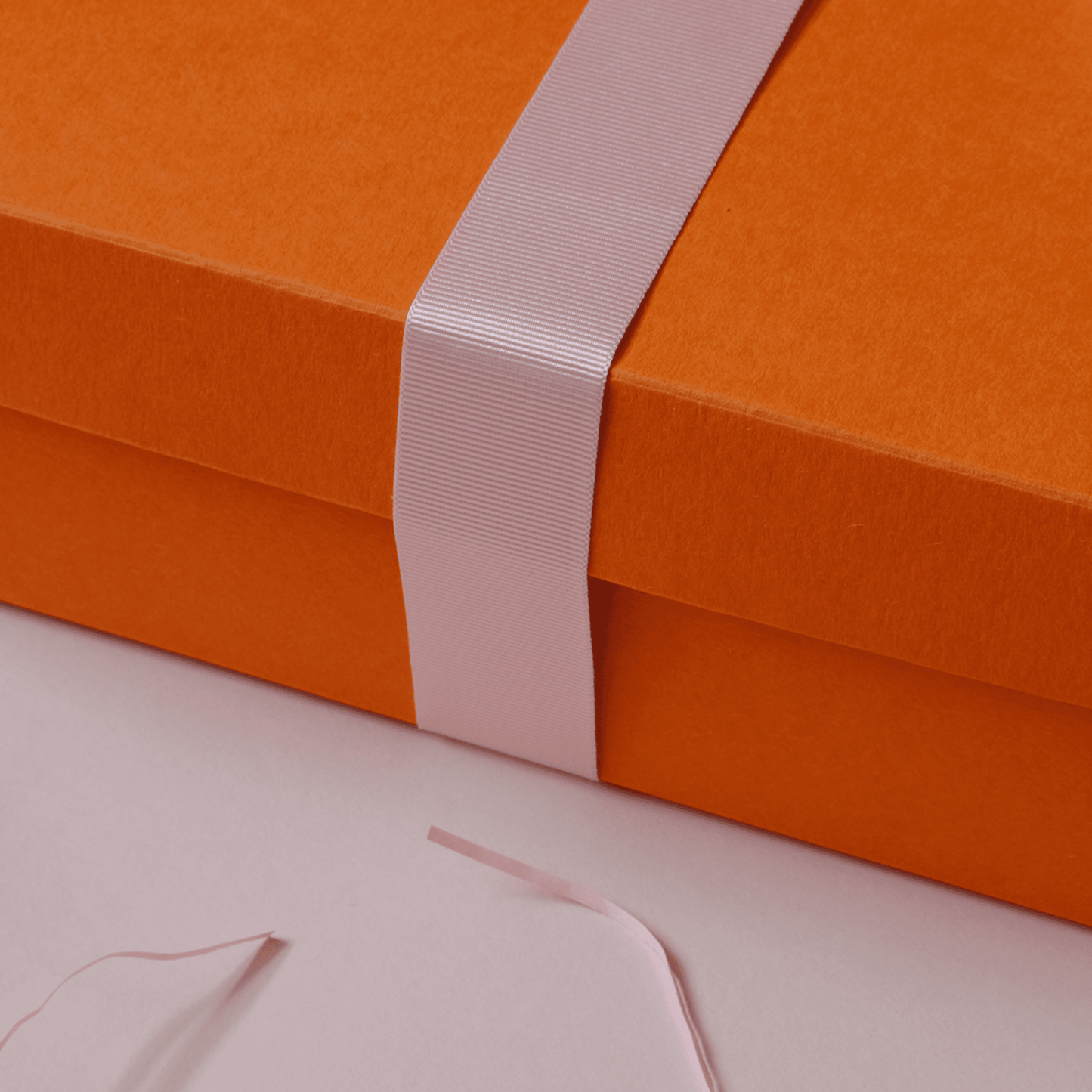 Pink ribbon and Orange Gift Box